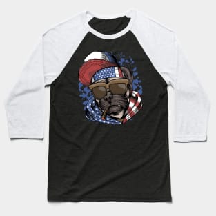 Pug dog USA Baseball T-Shirt